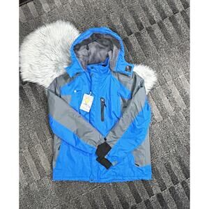 Gemyse men's mountain waterproof ski snow‎ jacket Blue 2xl